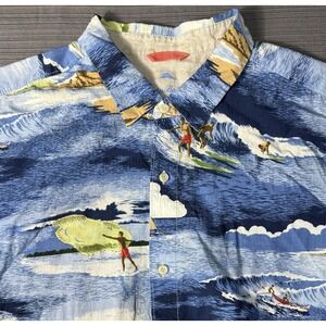 Tommy Bahama Shirt Men's XLX Big Island Zone Surfing Hawaiian Relaxed Modern Fit